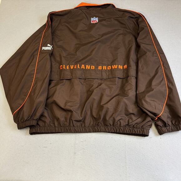 Vtg Cleveland Browns Jacket Mens XL Mesh Lined NFL Football Sportswear Puma Coat - Picture 8 of 9